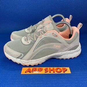 Ryka Sky Walk Trail Suede Women`s Size 10M - Grey/Pink Hiking Shoes Sneakers
